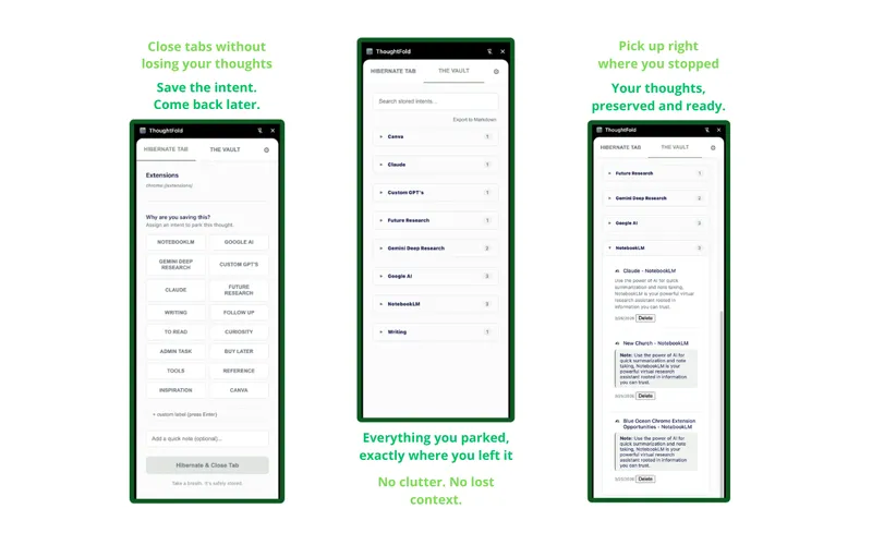 ThoughtFold in action